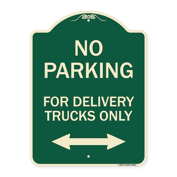 Signmission No Parking No Parking for Delivery Trucks Heavy-Gauge Aluminum Sign, 24" x 18", G-1824-23666 A-DES-G-1824-23666 - main